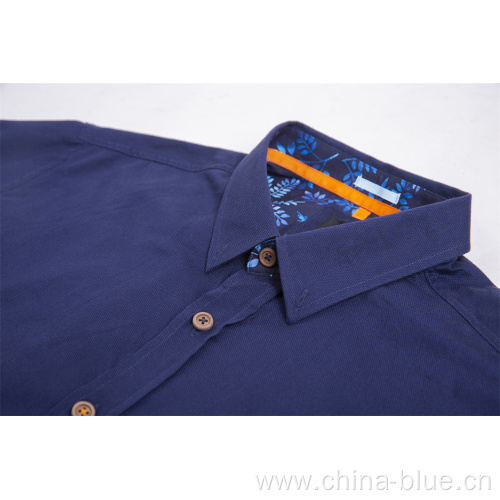 Men's short sleeve sportwear cotton spandex shirt